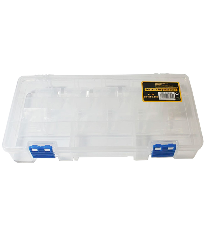 Caja organizadora multiusos nº 22 con separadores, plástico, 15 compartimentos, almacenaje de tornillos, tuercas, accesorios pesca, 3,3 x 23 x 12 cm