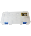 Caja organizadora multiusos nº 22 con separadores, plástico, 15 compartimentos, almacenaje de tornillos, tuercas, accesorios pesca, 3,3 x 23 x 12 cm