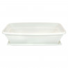 Tradineur - Jardinera eva de plástico con plato adán 26 litros, 60 cm - PLFT - Color Blanco, macetero, maceta para plantas y flo