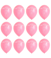 Tradineur - Set de 12 globos para la Primera Comunión de látex de caucho natural, decoración en fiestas, celebraciones, hogar (Rosa, niña)