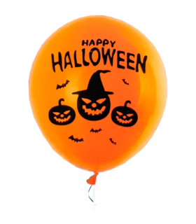 Tradineur - Pack de 40 globos - "Happy Halloween" - Tamaño: 30 cm - Ideales como decoración de tu hogar y celebraciones de Halloween