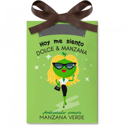 Tradineur - Ambientador en sobre para armarios - Aroma de Manzana Verde - Ideal para aromatizar tu armario con olores dulces.