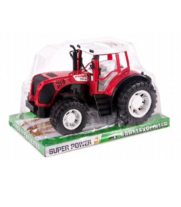 Toinsa - Juguete tractor de granja con movimiento fricción, vehículo de granja, tractor super power farm exploiter, juguete para niños, color aleatorio, 30 x 20 x 20 cm