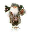 Tradineur - Figura de Santa Claus nórdico, poliéster y plástico, Papá Noel de Navidad, adorno, decoración festiva original, hogar, 45 cm