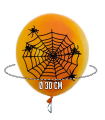 Tradineur - Pack de 40 globos - Diseño Telaraña - Tamaño: 30 cm - Ideales como decoración de tu hogar y celebraciones de Halloween