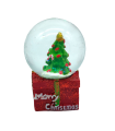 Tradineur - Pack de 3 Mini Bolas de cristal navideñas - Fabricado en Resina y Cristal - Decoración para temporada navideñas - Ø 5,5 x 6,6 cm - Modelo Aleatorio