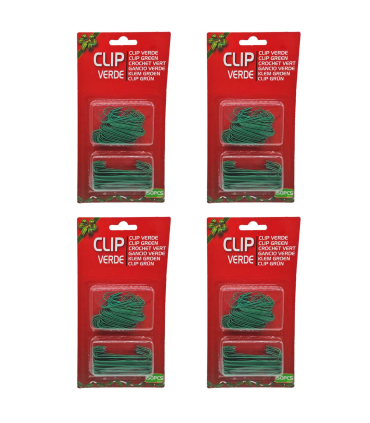 Tradineur - Pack de 600 ganchos para bolas de árbol de Navidad, hierro, 2 tamaños, decoración de fiestas navideñas, celebraciones (Verde - 4 y 6,5 cm)