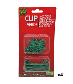 Tradineur - Pack de 600 ganchos para bolas de árbol de Navidad, hierro, 2 tamaños, decoración de fiestas navideñas, celebraciones (Verde - 4 y 6,5 cm)