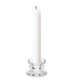 Tradineur - Pack de 5 portavelas de vidrio, soportes para velas cilíndricas, alargadas, decoración, centros de mesa, Navidad, bodas, fiestas - 5,7 x 3,8 cm