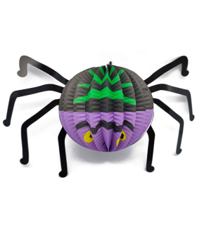 Tradineur - Pack de 3 figuras de Halloween - Fabricación en cartón - Murciélago, araña y fantasma - Ideal para la decoración en Halloween.