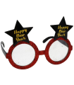 Tradineur - Pack de 3 gafas navideñas con diseño "Happy New Year" - Fabricado en plástico - 10 x 15 cm - Modelos Surtidos