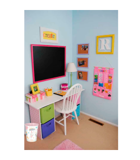 Tradineur - Papelera de plástico infantil decorada, cubo de basura cilíndrico para estudio, dormitorio de niños (Conejita, 25,5 x 21,5 cm, 6 litros)