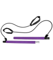 Tradineur - Barra de pilates con bandas de resistencia, barra fitness portátil con enganches para los pies, ejercicio en casa, yoga, estiramientos, abdominales, perder peso (Color aleatorio)