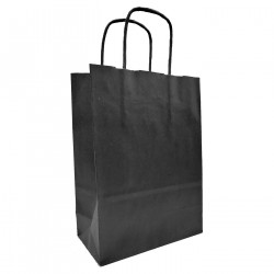 Tradineur - Pack de 50 bolsa Kraft "L" - Ideal para guardar tus regalos, fin de año, año nuevo, Navidad - 32 x 40 cm - Color Neg