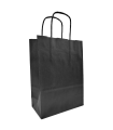 Tradineur - Pack de 50 bolsa Kraft "L" - Ideal para guardar tus regalos de navidad, fin de años o año nuevo - 32 x 40 cm - Color Negro