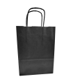 Tradineur - Pack de 50 bolsa Kraft "L" - Ideal para guardar tus regalos de navidad, fin de años o año nuevo - 32 x 40 cm - Color Negro