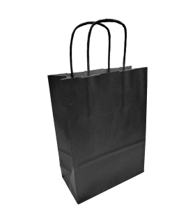 Tradineur - Pack de 50 bolsa Kraft "L" - Ideal para guardar tus regalos de navidad, fin de años o año nuevo - 32 x 40 cm - Color Negro