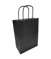 Tradineur - Pack de 50 bolsa Kraft "L" - Ideal para guardar tus regalos de navidad, fin de años o año nuevo - 32 x 40 cm - Color Negro