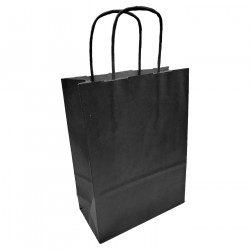 Tradineur - Pack de 50 bolsa Kraft "M" - Ideal para guardar tus regalos, fin de año, año nuevo, Navidad - 27 x 37 cm - Color Neg