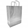 Tradineur - Pack de 50 bolsa Kraft "M" - Ideal para guardar tus regalos, fin de año, año nuevo, Navidad - 27 x 37 cm - Color Pla