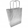 Tradineur - Pack de 50 bolsa Kraft "M" - Ideal para guardar tus regalos, fin de año, año nuevo, Navidad - 27 x 37 cm - Color Pla