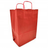 Tradineur - Pack de 50 bolsa Kraft "L" - Ideal para guardar tus regalos, fin de año, año nuevo, Navidad - 32 x 40 cm - Color Roj