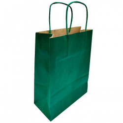 Tradineur - Pack de 50 bolsa Kraft "M" - Ideal para guardar tus regalos, fin de año, año nuevo, Navidad - 27 x 37 cm - Color Ver