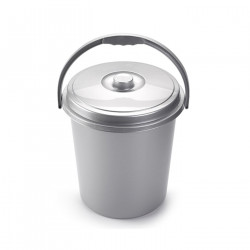 Tradineur - Cubo de basura modelo ECO - Capacidad de 15 Litros - Fabricado en Plástico - Ideal para el reciclaje y almacenamient