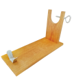 Tradineur - Jamonero de madera, modelo Luna, soporte para pata y paleta de jamón serrano e ibérico con agarres metálicos, fácil montaje, fabricado en España - 21,5 x 39,5 x 16,5 cm - Modelo aleatorio