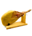 Tradineur - Jamonero de madera, modelo Luna, soporte para pata y paleta de jamón serrano e ibérico con agarres metálicos, fácil montaje, fabricado en España - 21,5 x 39,5 x 16,5 cm - Modelo aleatorio