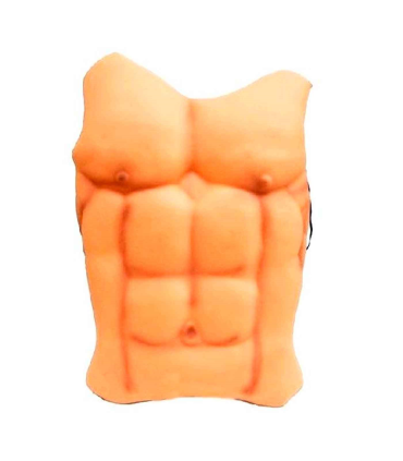 Torso musculoso de chico en color piel para jóvenes y adultos para carnaval, Halloween, fiestas de cumpleaños y celebraciones. Tamaño: 51 x 43 x 6 cm