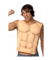 Torso musculoso de chico en color piel para jóvenes y adultos para carnaval, Halloween, fiestas de cumpleaños y celebraciones. Tamaño: 51 x 43 x 6 cm