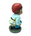 Tradineur - Figura de caganer para Belén - Estilo naïf - Marmolina - Adorno divertido para nacimiento, Navidad, decoración tradicional, 10 x 5,5 x 4 cm