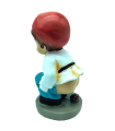 Tradineur - Figura de caganer para Belén - Estilo naïf - Marmolina - Adorno divertido para nacimiento, Navidad, decoración tradicional, 10 x 5,5 x 4 cm