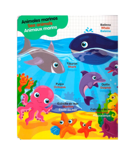 Libro infantil de modelos surtidos de 3 idiomas de 20,5 x 16,6 cm. Cuaderno divertido para niños, modelos de animales aleatorios.