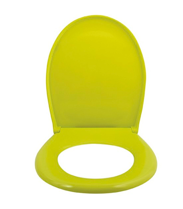 Tradineur - Tapa universal para WC, asiento de polipropileno para inodoro, bisagras ajustables, montaje rápido, fácil de limpiar (Verde pistacho, 44,7 x 38 cm)