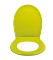 Tradineur - Tapa universal para WC, asiento de polipropileno para inodoro, bisagras ajustables, montaje rápido, fácil de limpiar (Verde pistacho, 44,7 x 38 cm)