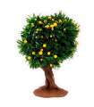 Tradineur - Limonero para belén, resina y plástico, árbol, adorno para nacimiento, portal, pesebre, Navidad, decoración tradicional, fabricado en España, 12 cm