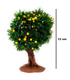 Tradineur - Limonero para belén, resina y plástico, árbol, adorno para nacimiento, portal, pesebre, Navidad, decoración tradicional, fabricado en España, 12 cm