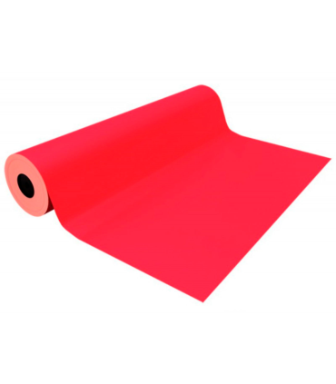 Tradineur - Bobina de papel de regalo, lámina en rollo, hoja para envolver regalos, cumpleaños, Navidad, tiendas, comercios, 3 kg (Rojo, 62 cm x 80 metros)