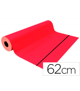 Tradineur - Bobina de papel de regalo, lámina en rollo, hoja para envolver regalos, cumpleaños, Navidad, tiendas, comercios, 3 kg (Rojo, 62 cm x 80 metros)