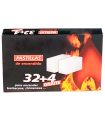 Tradineur - Pack de 36 pastillas enciendefuegos, encendido de barbacoas, chimeneas, hogueras, cocinas de leña, estufas, blanco