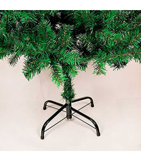 Tradineur - Árbol de Navidad, abeto artificial verde, estructura de plástico y metal revestido, robusto y duradero, fácil montaje, 180 cm