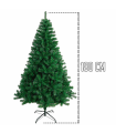 Tradineur - Árbol de navidad artificial - Diseño en color verde - Altura de 180 cm - Fácil montaje - Fabricación en PVC, metal revestido, robusto y duradero.