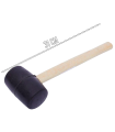 Tradineur - Martillo de goma de 500 G - Longitud 31 cm - Mango de madera - Ideal para obras de bricolaje y carpintería (Negro)