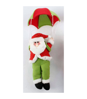 Papá Noel en paracaídas de 50 cm, poliéster, santa klaus, muñeco decorativo de navidad, regalo original, decoración festiva salón, dormitorio, balcón, ventana, hogar, color aleatorio