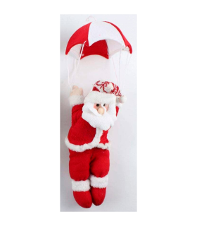 Papá Noel en paracaídas de 50 cm, poliéster, santa klaus, muñeco decorativo de navidad, regalo original, decoración festiva salón, dormitorio, balcón, ventana, hogar, color aleatorio