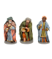 Tradineur - Set básico de figuras de belén navideño 10 cm, 11 piezas, marmolina, figuras decorativas nacimiento Jesús, Virgen María, José, reyes magos, pesebre, navidad, decoración tradicional