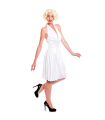 Tradineur - Disfraz de Marilyn para adulto, poliéster, incluye vestido, atuendo de carnaval, Halloween, cosplay (Mujer, Talla L)