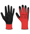 Guantes rojos de trabajo, nylon y nitrilo resistente, protección mecánica, bricolaje, seguridad, jardinería, adulto unisex, rojo y negro, talla 8